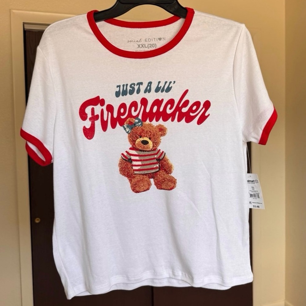 Cactus and Pearl Women's Lil Firecracker Graphic Tee with Short Sleeves
